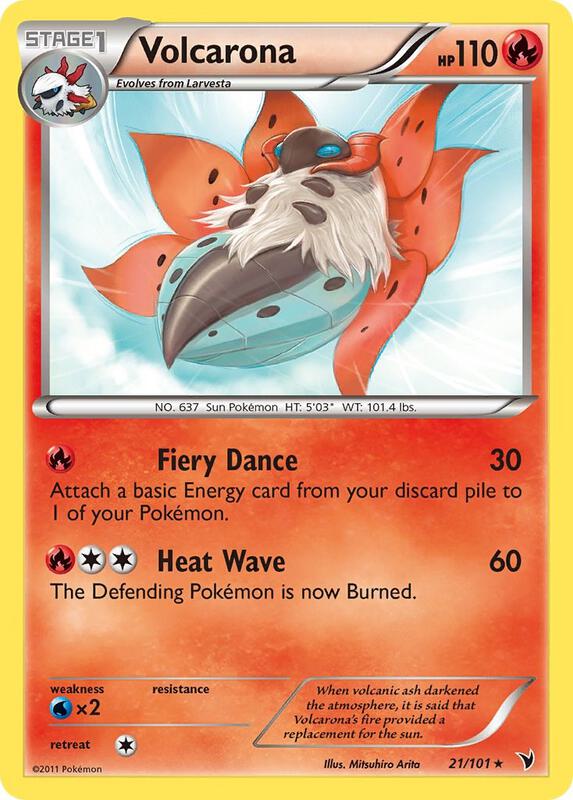 Volcarona Pokemon card from Noble Victories