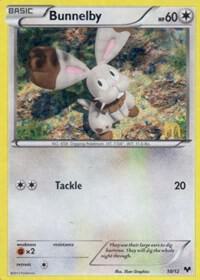 Bunnelby Pokemon card from McDonald's Promos 2014