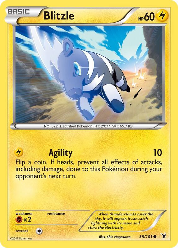 Blitzle Pokemon card from Noble Victories