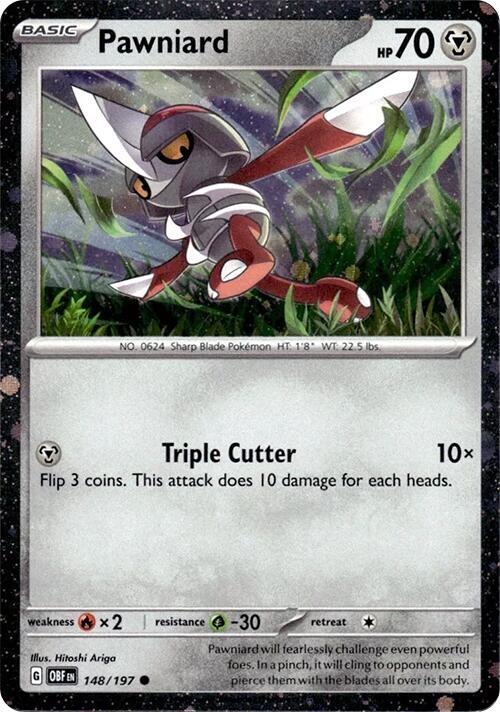 Pawniard Pokemon card from TCG: Tempest
