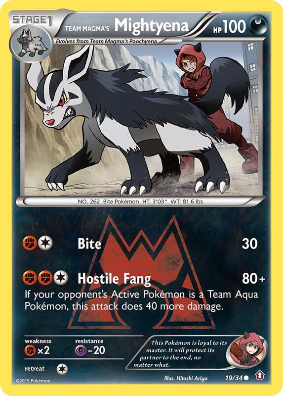 Team Magma's Mightyena Pokemon card from Double Crisis