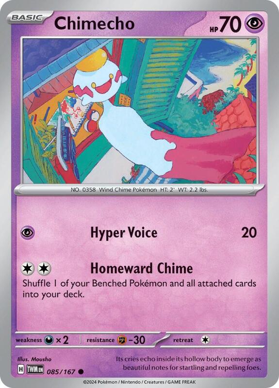 Chimecho Pokemon card from SV06: Twilight Masquerade