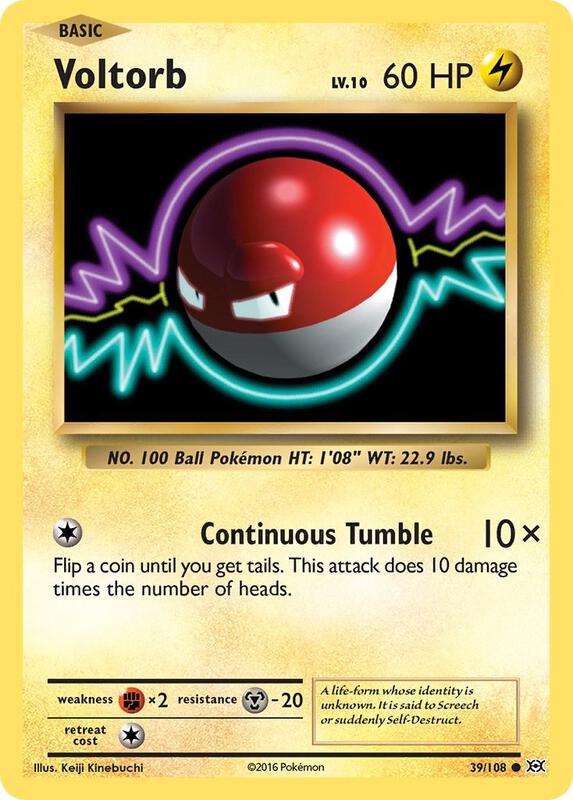 Voltorb Pokemon card from XY - Evolutions