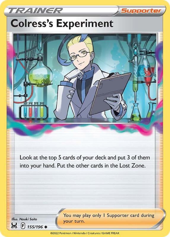 Colress's Experiment Pokemon card from SWSH11: Lost Origin