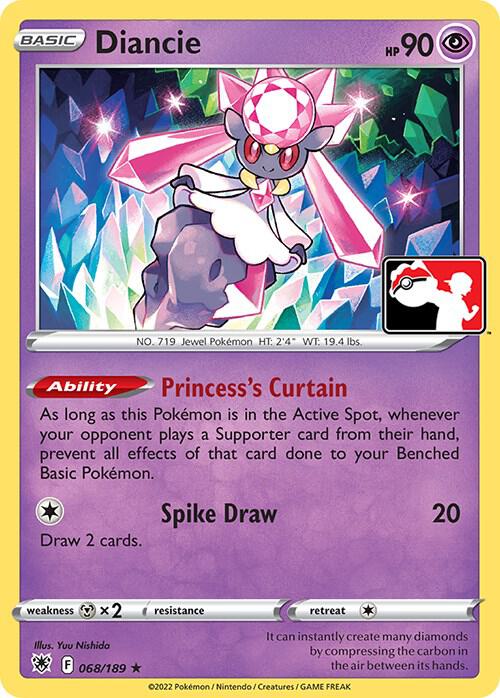 Diancie Pokemon card from Prize Pack Series Cards