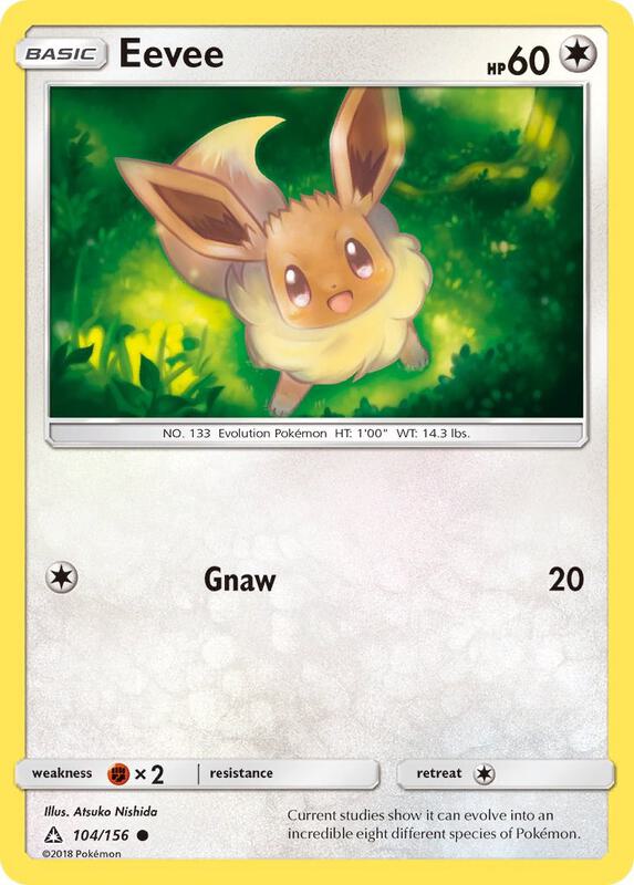 Eevee (104) Pokemon card from SM - Ultra Prism