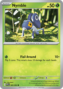 Nymble Pokemon card from Phantasmal Flames