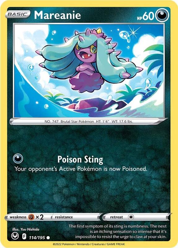 Mareanie Pokemon card from SWSH12: Silver Tempest