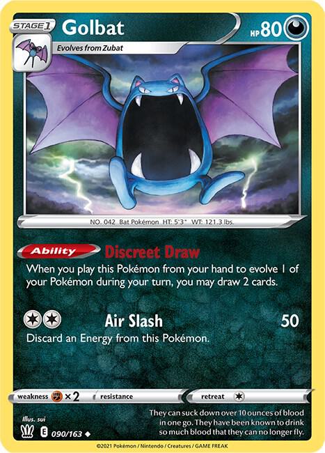 Golbat Pokemon card from SWSH05: Battle Styles