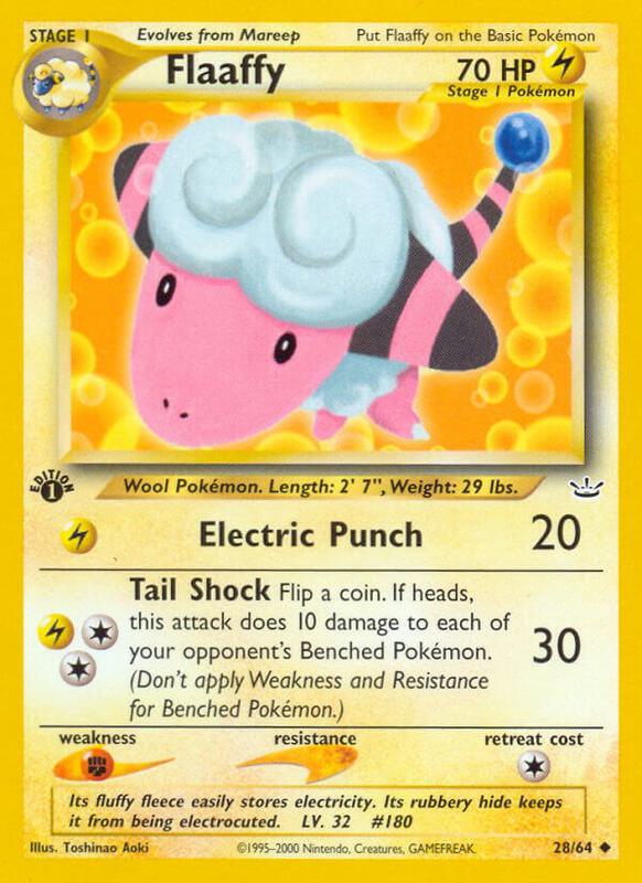 Flaaffy Pokemon card from Neo Revelation