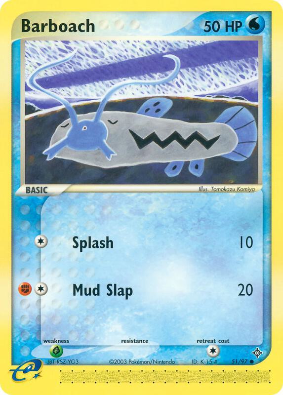 Barboach Pokemon card from Dragon