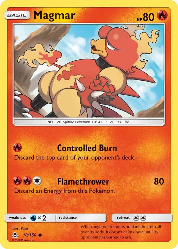 Magmar Pokemon card from SM - Ultra Prism