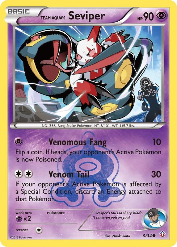 Team Aqua's Seviper Pokemon card from Double Crisis