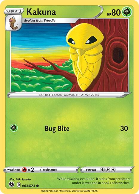 Kakuna Pokemon card from Champion's Path