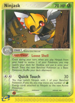 Ninjask Pokemon card from EX Dragon