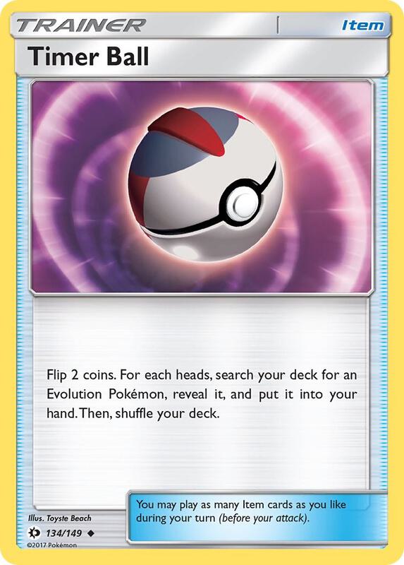 Timer Ball Pokemon card from SM Base Set