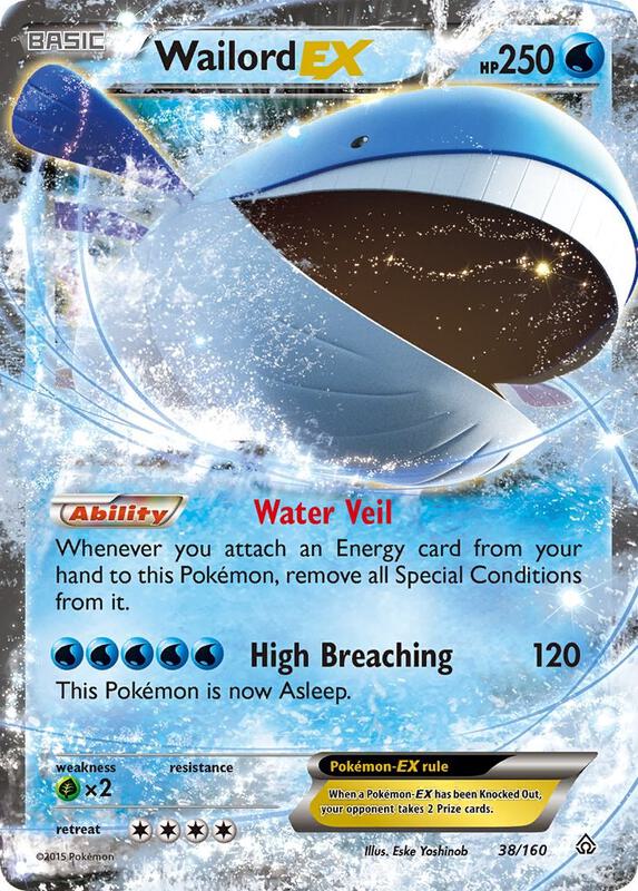 Wailord EX Pokemon card from XY - Primal Clash