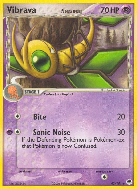 Vibrava Pokemon card from Dragon Frontiers