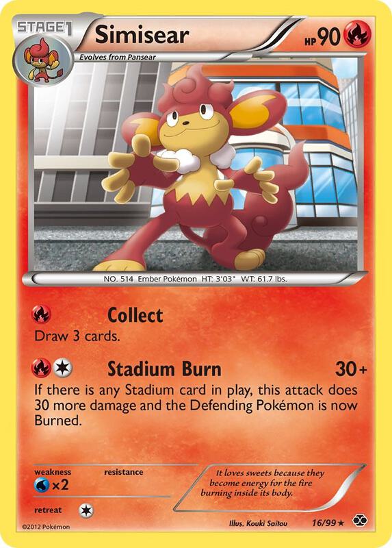Simisear Pokemon card from Next Destinies