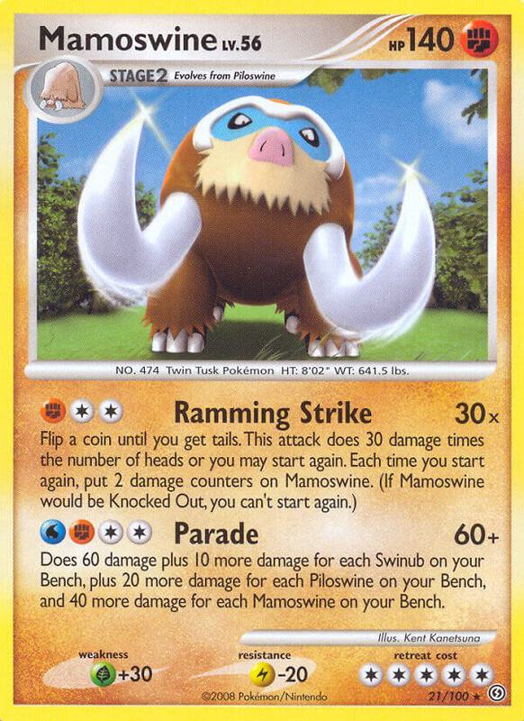 Mamoswine Pokemon card from Stormfront