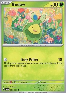 Budew (Holo) Pokemon card from Prismatic Evolutions