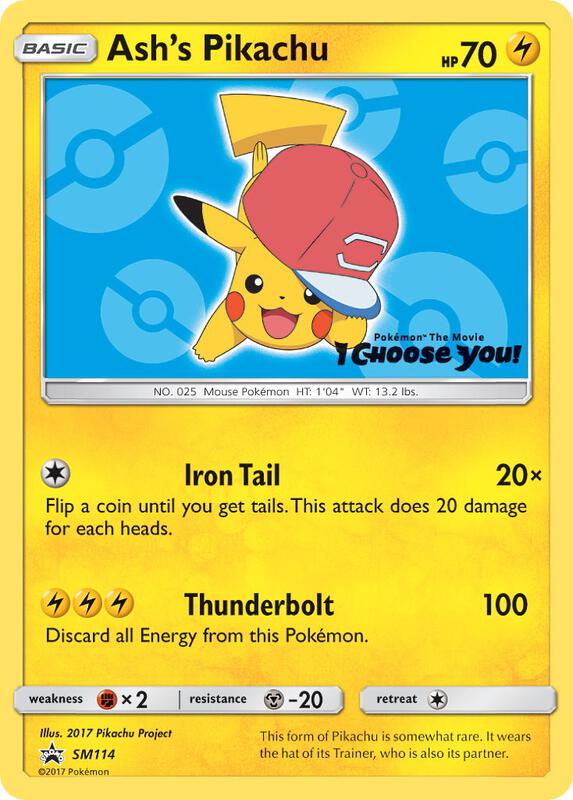 Ash's Pikachu - SM114 Pokemon card from SM Promos