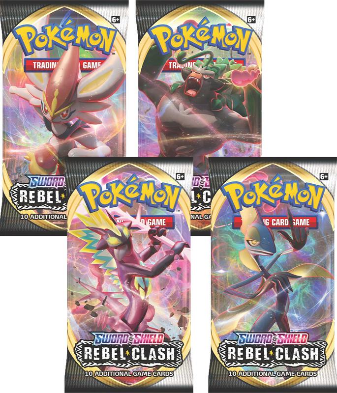 Rebel Clash Booster Pack Art Bundle [Set of 4] Pokemon card from SWSH02: Rebel Clash