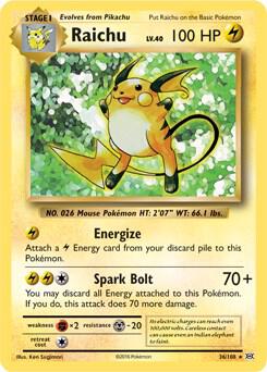 Raichu Pokemon card from Deck Exclusives