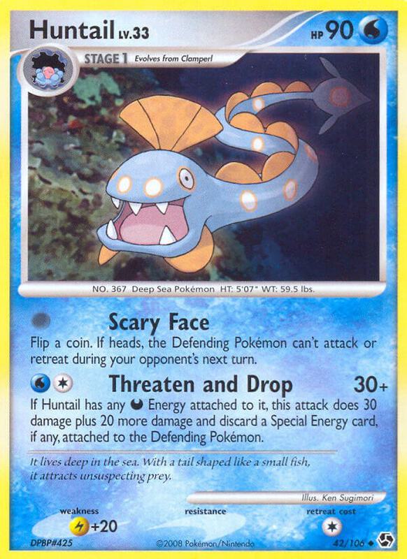 Huntail Pokemon card from Great Encounters