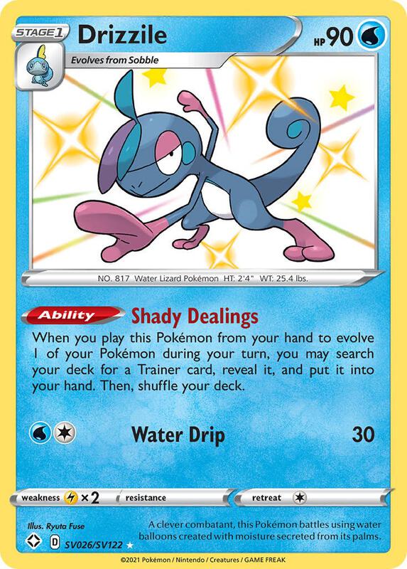 Drizzile Pokemon card from Shining Fates: Shiny Vault