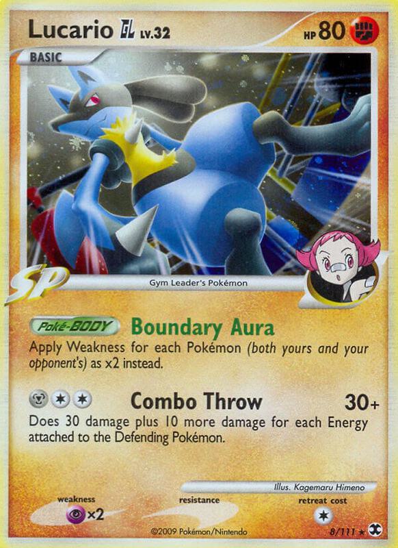 Lucario GL Pokemon card from Rising Rivals