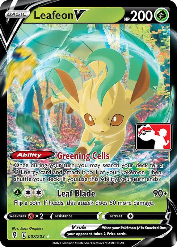 Leafeon V Pokemon card from Prize Pack Series Cards