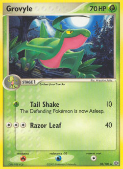 Grovyle Pokemon card from EX Emerald