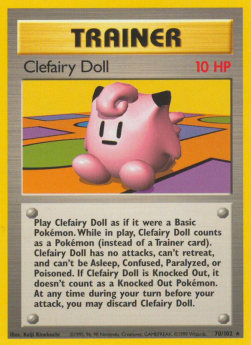 Clefairy Doll Pokemon card from Base Set