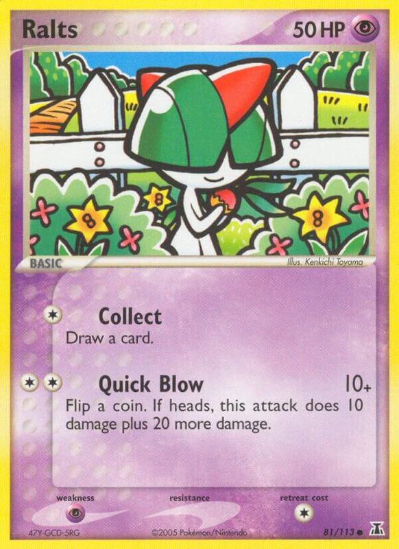 Ralts Pokemon card from Delta Species