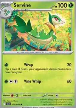 Servine Pokemon card from Black Bolt