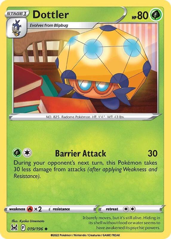 Dottler Pokemon card from SWSH11: Lost Origin