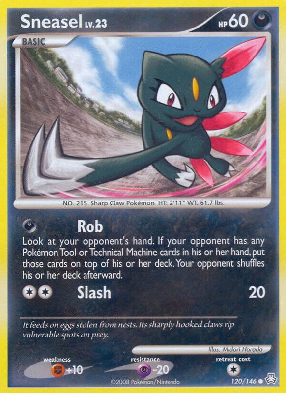 Sneasel Pokemon card from Legends Awakened