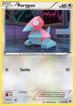 Porygon Pokemon card from Plasma Blast