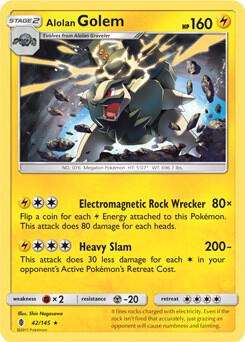 Alolan Golem Pokemon card from Blister Exclusives
