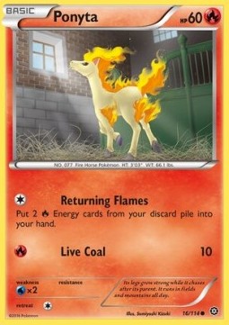 Ponyta Pokemon card from Steam Siege