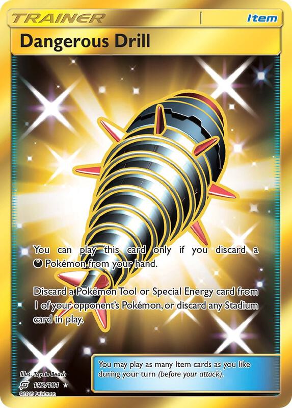 Dangerous Drill (Secret) Pokemon card from SM - Team Up