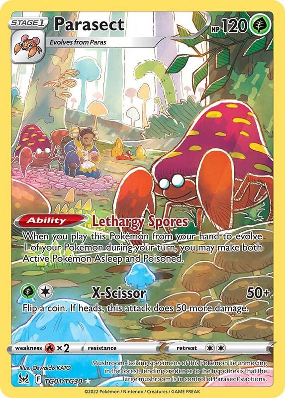 Parasect Pokemon card from SWSH11: Lost Origin Trainer Gallery