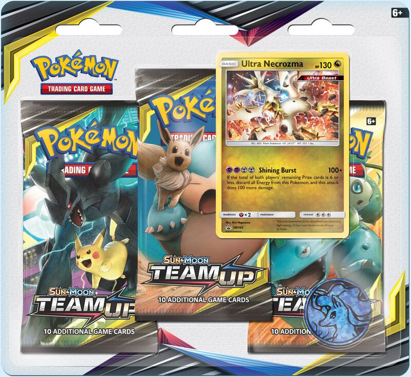 Team Up 3 Pack Blister [Ultra Necrozma] Pokemon card from SM - Team Up