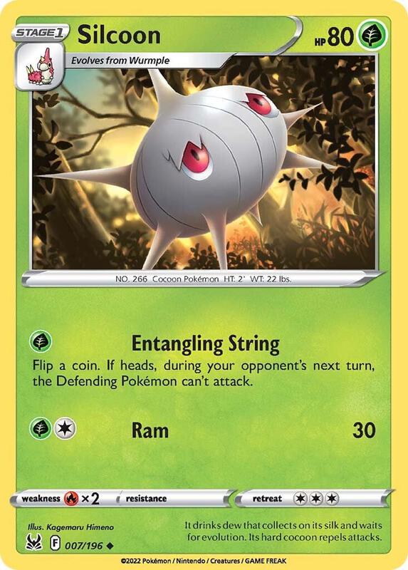 Silcoon Pokemon card from SWSH11: Lost Origin