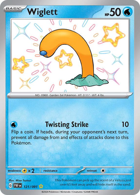 Wiglett Pokemon card from SV: Paldean Fates