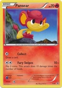 Pansear Pokemon card from Kalos Starter Set
