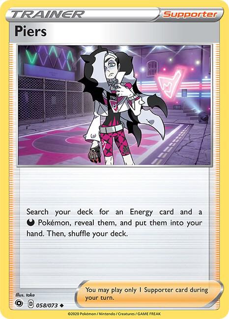 Piers Pokemon card from Champion's Path