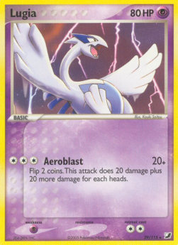 Lugia Pokemon card from EX Unseen Forces