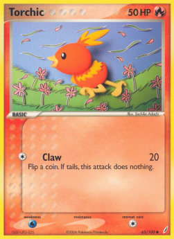 Torchic Pokemon card from EX Crystal Guardians